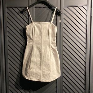 EUC Zara white denim mini dress
